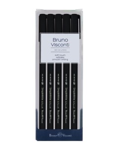 Набор ручек гелевых SimpleWrite Black 20 0067 5 черные 0 5 мм 5 шт Bruno visconti