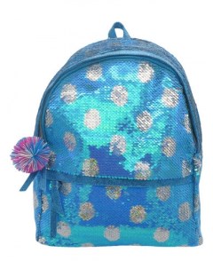 Рюкзак детский с пайетками в горошек Bright Dreams цвет голубой Михимихи