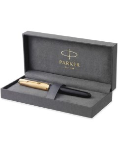Перьевая ручка 51 DELUXE BLACK GT перо F цвет чернил black в подарочной упаковке Parker