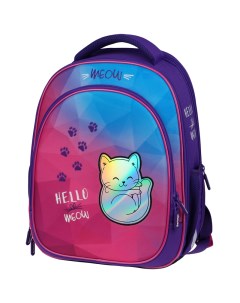 Ранец Expert Light облегченный Hello meow 38 28 15 см розовый 336330 Berlingo