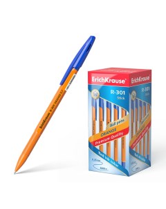 Ручка шариковая Orange Stick R 301 43194 синие 0 7 мм Erich krause