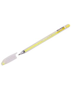 Ручка гелевая Hi Jell Pastel 290187 желтая 0 8 мм 12 штук Crown