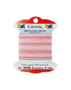 Тесьма декоративная Gamma M028 шелковая 2 мм 9 1 м грязно розовый бледно бордовый