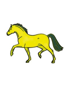 Значок металлический люминесцентный Лошадь Happyross
