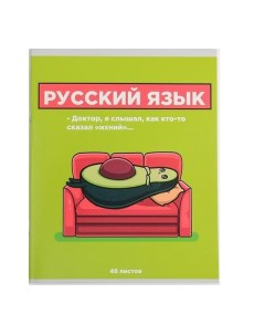 Предметная тетрадь 48 листов ПЕРСОНАЖИ со справочными материалами Русский язык Artfox study