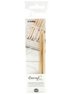 Спицы д вязания съемные CarryC Long натуральный бамбук 5 5мм12см уп 2шт CTMM 34 Tulip