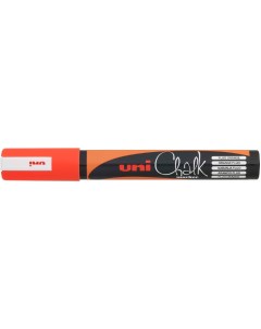 Маркер меловой Uni Chalk 5M 1 8 2 5мм овальный оранжевый 1 шта оранжевый Uni mitsubishi pencil