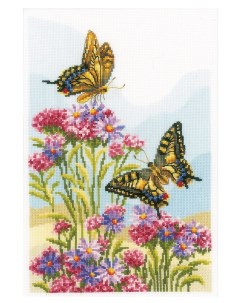 Набор для вышивания крестом Бабочки 25x35 см арт PN 0156329 Vervaco