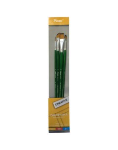 Набор кистей Синтетика Creative Line 4 шт ассорти длинная ручка Pinax