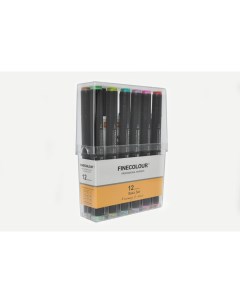 Набор спиртовых маркеров mini Brush 12 цветов Finecolour