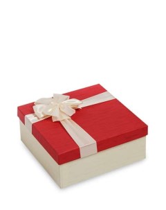 Коробка подарочная Квадрат цв беж красн WG 52 2 B 113 301728 Арт-ист