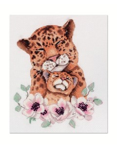 Набор для вышивания 8 506 Мать и дитя Леопарды Klart