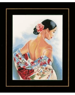 Набор для вышивания на аиде Flower scarf арт PN 0154992 Lanarte