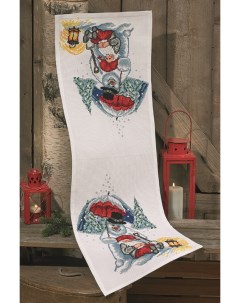 Набор для вышивания дорожки Снеговик с зонтиком арт 68 6292 Permin