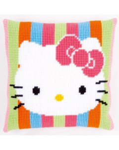 Набор для вышивания подушки Hello Kitty полоски арт PN 0153770 Vervaco