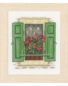 Набор для вышивания на хлопке Window with shutters арт PN 0167122 Lanarte