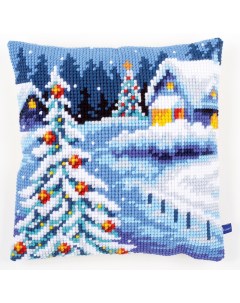 Набор для вышивания подушки Зимний пейзаж арт PN 0154633 Vervaco