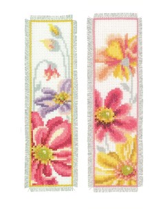 Набор для вышивания закладки Красочные цветы арт PN 0157569 Vervaco