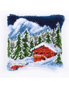 Набор для вышивания подушки Зимние горы арт PN 0153601 Vervaco