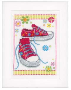 Набор для вышивания Розовые кроссовки арт PN 0149909 Vervaco