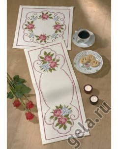 Набор для вышивания салфетки Розы арт 10 9666 Permin