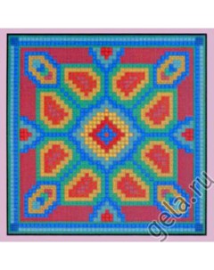 Набор для вышивания подушки Геометрические цветы арт 30451 Candamar designs