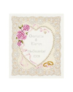Набор для вышивания Floral Heart Wedding Sampler 24х20 см арт ACS05 Anchor