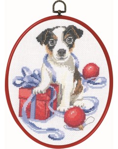 Набор для вышивания Рождественский щенок арт 92 6611 Permin