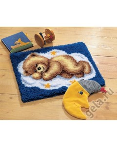 Набор для вышивания коврика Спящий мишка арт PN 0014291 Vervaco