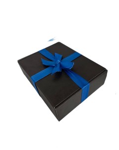Подарочная коробка 21 5х16 5х6см С синей лентой наклейки 6шт Hitmix