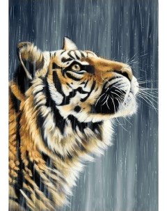 Алмазная мозаика Индийский тигр полная выкладка 40х30 см квадратные стразы Гранни