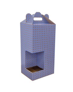 Коробка подарочная Be Smart 1426391 Men s pattern синяя 16х14 2х33 см Besmart