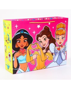Подарочный пакет ламинированный горизонтальный Принцессы 50х40х15 Disney