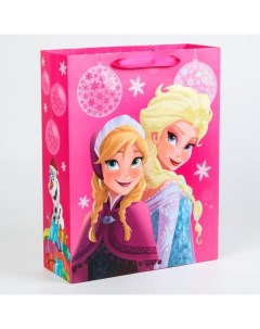 Подарочный пакет вертикальный Подарок от Эльзы Холодное сердце 31х40х11 5 Disney