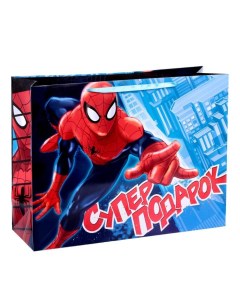 Пакет Горизонтальный Супер подарок Человек паук 61х46х20 см ламинация Marvel