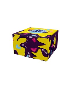 Подарочная коробка с конфетти Вау коробка boxpurple_yellow Hitmix