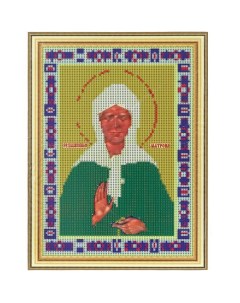 Алмазная мозаика 30 40 см 062 Икона Св Матрона Московская Nobrand