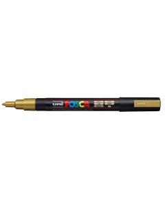 Маркер Uni POSCA PC 3M 0 9 1 3мм овальный золотой gold 25 Uni mitsubishi pencil