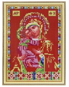 Алмазная мозаика 30 40 см 045 Икона Пр Богородица Владимирская Nobrand