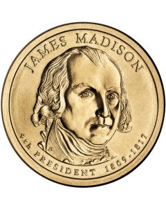Монета США 1 доллар 2007 года 4 й президент Джеймс Мэдисон Cashflow store