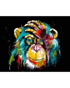 Картина по номерам Радужная обезьяна 40x50 см Paintboy
