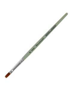 Кисть Синтетика плоская Roubloff Воплощай 6 длина волоса 12 мм короткая ручка матовая Nobrand