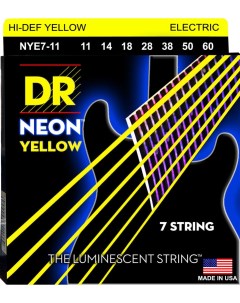 Струны для 7 ми струнной электрогитары NYE7 11 Dr string
