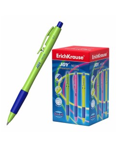 Ручка шариковая Joy Neon пишущий узел 0 7 мм цвет чернил синий в ассортименте Erich krause