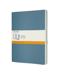 Блокнот Cahier journall XLarge 60 листов в линейку 19 х 25 см голубой 3 шт Moleskine