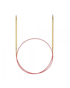 Спицы для вязания круговые с удлиненным кончиком латунь 6 5 мм 60 см 775 7 6 5 60 Addi