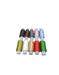 Комплект разноцветных ниток 200м 10 бобин Nobrand