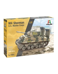 Сборная модель 1 35 M4 Sherman U S Marines corps 6583 Italeri