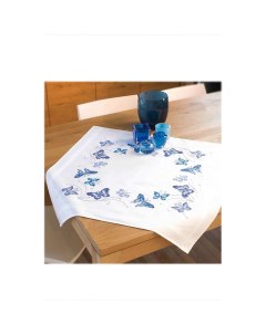 Набор для вышивания крестом скатерть Синие бабочки 7713380 Vervaco