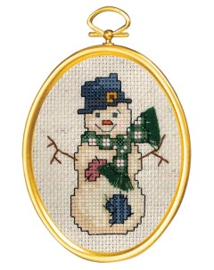 Набор для вышивания Снеговик в цилиндре 021 1798 Janlynn